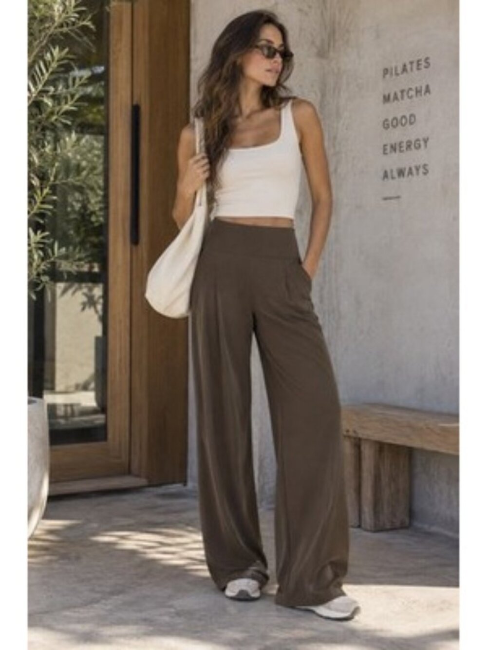 Lululemon Pants High Rise Walnut Align Palazzo Pant Tall Wide Leg Long LW5HY2T 6